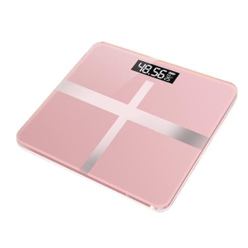 浴室用スケール 体重計 LCDディスプレイ 電子体重計 USB充電体重計 浴室体重計 体脂肪計 体重計(ピンク)