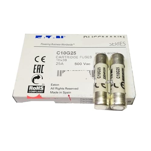 Fusible C10G25 25A gL 10x38mm 500V pour la protection des circuits électriques domestiques