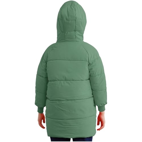 Loyan Toddler Boys Girls Thick Padded Coats Lightweight Winter Outerwear Hooded Puffer Jackets Greem 7-8 Years2