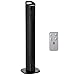 HOMCOM Ventilateur colonne tour oscillant 50 W silencieux télécommande incluse minuterie 3 modes 3 vitesses noir