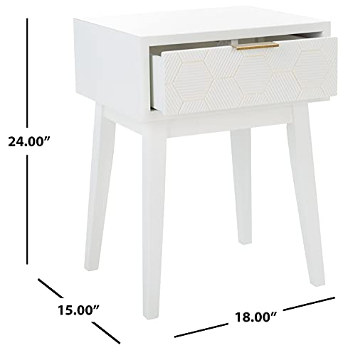 Safavieh Home Collection Keya Black/White 1-Drawer Living Room Bedroom Foyer Entryway Nightstand Accent Table Acc6601B, 0 #TOP1