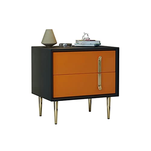 Mesitas De Noche Cuadrado creativo nórdico con almacenamiento de cajones Mesa de noche Mesas de noche Casa Sala de estar Dormitorio Babinete de la cabecera Mueble de almacenamiento simple Gabinete lat