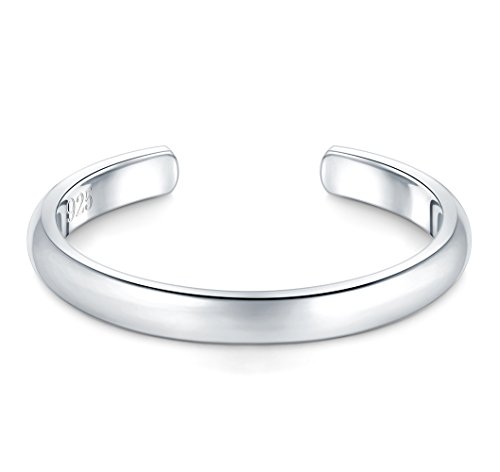 BORUO Toe Rings - Sterling Silver Band Ring - Stylish Toe Rings For Women - Sterling Silver Rings for Gifting - Chic 925 Sterling Silver Rings - Toe Rings For Women With Gift Bag, 2 mm, 3mm, 4mm2