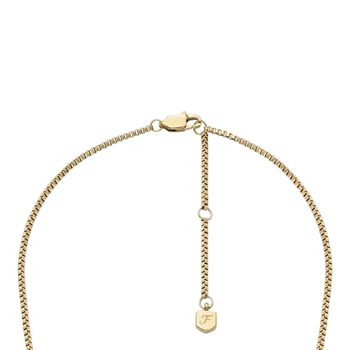 Image of Fossil Women's Ellis Toi Et Moi Gold-Tone Brass Station Necklace