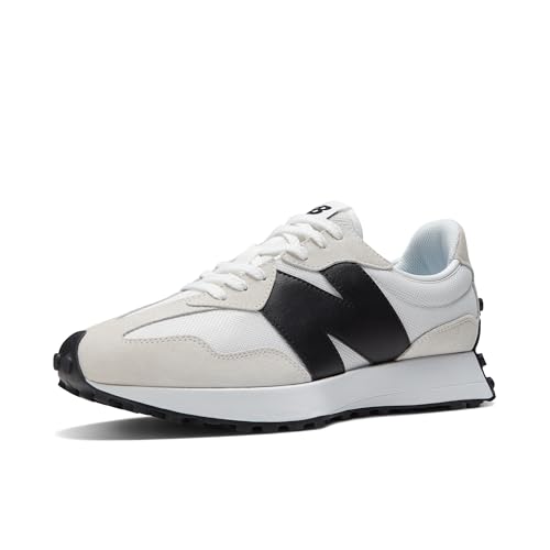 New Balance Men's 327 Sneaker, White with Black (us_Footwear_Size_System, Adult, Men, Numeric, Medium, Numeric_6)
