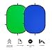 Selens 5x6.6ft Green Screen Backdrop for Photography, 2-in-1 Blue Pop Up Collapsible Photo Background with Clip and Carry Case for YouTube Videos Studio Props