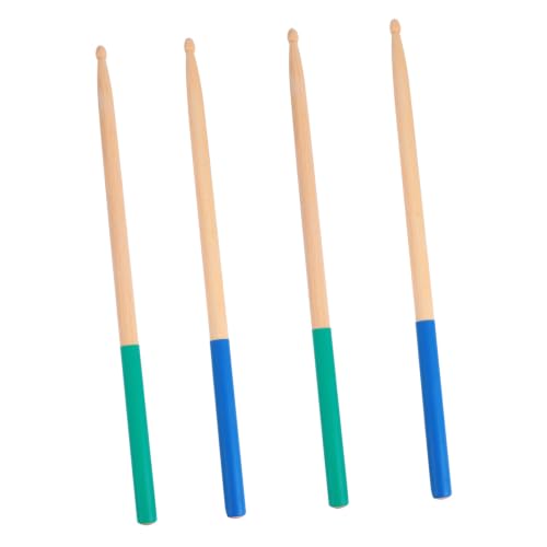 2 pares de baquetas de madera de arce con mango antideslizante y punta de madera clásica para adultos y principiantes, agarre cómodo que alivia la fatiga de las manos