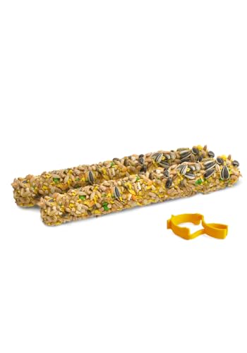 Little One Fruit & Nuts Sticks | 120 g (2 x 60 g) | Ergänzungsfuttersnack für Hamster, Ratten, Mäuse und Rennmäuse | Mit Früchten und Nüssen | Vielseitig befestigbar