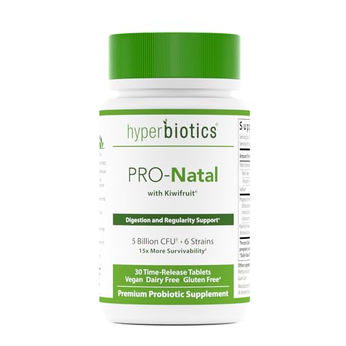 Hyperbiotics Pro Natal Mom Probiotics for Women | Prenatal, Nursing, Postnatal | Immune & Digestive Support | Time Released Vegan Tablets | Dairy and Gluten Free | 30 Count