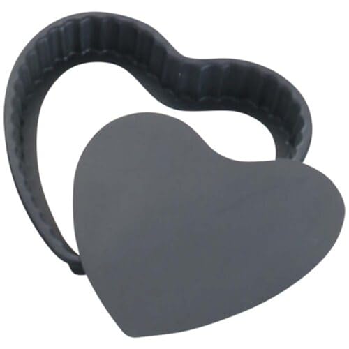 タイガークラウン タルト型 黒 162×162×24mm Blackタルトハート型175 スチール シリコン樹脂塗装 底取れ式 5091