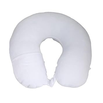 BigPlayer Premium Memory Foam Neck Pillow - Ergonomic Travel Cushion for Car, Flight, & Train, Pain Relief & Sleep Support, Essential Comfort Accessory, White - image, photos