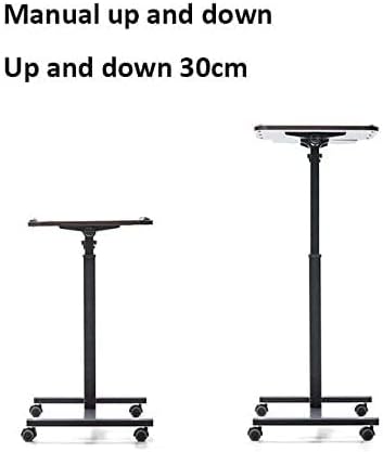 アルミニウム合金 昇降テーブル ダイニング 無段階 ブラウン密度ボード