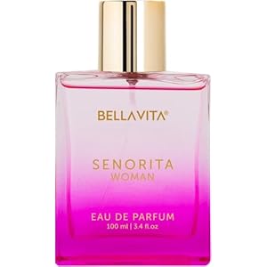 BellaVita Luxury SENORITA Perfume for Women (3.4 fl.oz) | Floral & Fruity Fragrance with Pomegranate, Mint & Musk | Notes of Yuzu and Lotus | Vegan & Cruelty-Free Womens Perfume