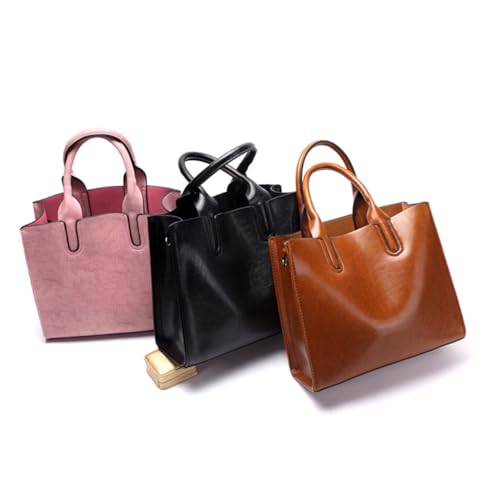 Sac cabas noir femme grand sac à main vintage chic bandoulière PU