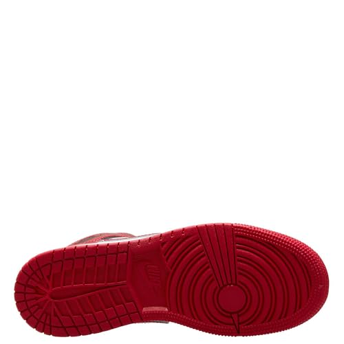 Air Jordan 1 Mid SE Grade School Lifestyle Shoes (Black/Varsity Red/White) Size 6