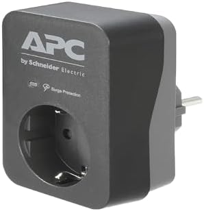 APC PME1WB-GR power plug adapter Black,Grey