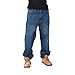 EnllerviiD Men's Relaxed Fit Classic Jeans - Loose Fashion Baggy Comfort Plain Hip Hop Denim Pants Blue (1771-44)