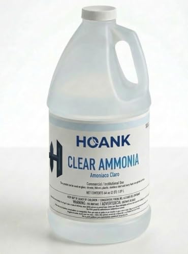 (Pack of 8) - Clear Ammonia Cleaner Liquid, Multi-Surface Cleaning Solution | Removes Grease, Hard Water Stains and Odors - Multipurpose Kitchen Bathroom and Commercial Use - 64Oz 8 Pack -Ready to Use