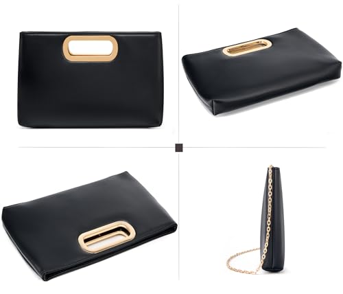 Image of Women's Woven Evening Bag Casual Leather Shoulder Handbag Fashion Clutch Purse