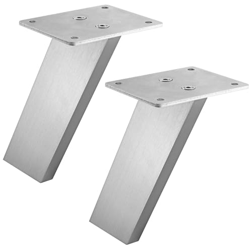1 Paar (2 Stück) SOTECH Barkonsolen COUNTER - Design trifft auf Funktion - Alu massiv EV1 - Höhe 178 mm schräg 60° - Thekenkonsole Tresenfuß Bar-Konsole