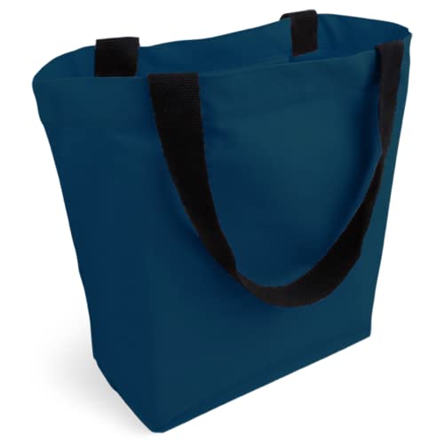 Cottonbagjoe borsa spaziosa ed elegante | con tasca interna, cerniera e fondo largo | borsa in tessuto di cotone borsa shopper borsetta | certificato Oeko-Tex 100 Standard