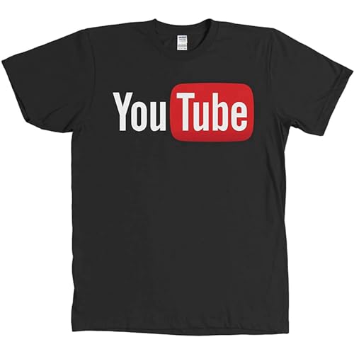 Youtube Logo Men T Shirt Internet Video You Tube Tee Size XL