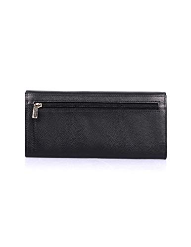 Women's RFID Leather Bifold Wallet - Black3