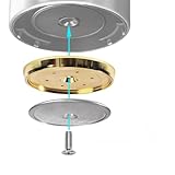 Getdoublerich Soporte de acero inoxidable para mampara de ducha compatible con máquinas de café Sanremo, Astoria, Pandorra Espresso, conjunto de distribuidor de agua dorada