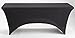 Red Spot Pro Rectangular Stretch Tablecloth Pick from Sizes 4ft, 6ft, 8ft (Black)-Spandex Tight Fit Table Cover for Parties, Trade Shows, Djs, Weddings and Events of All Kinds. (6 Foot)