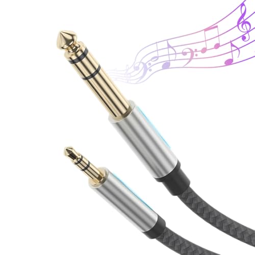 Image of Verilux 3.5mm to 6.35mm Aux Cable for Speakers(9.8FT), 6.35mm 1 /4 inch Male to 3.5mm 1 /8 inch Male Aux Cable, TRS Bidirectional Stereo Audio Jack for Guitar, iPod, Laptop, Home Theater Devices, Speaker