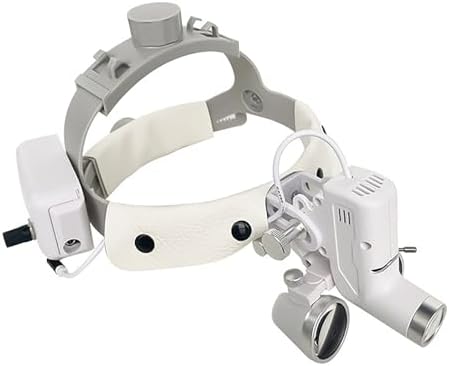 Dental Loupes with LED Light, 2.5X/3.5X Magnifying Glasses for Dentistry, Ophthalmology, and Cosmetic Procedures - Lightweight Head-Mounted Design