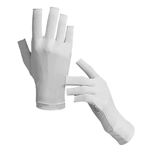 Gants pour lampe à ongles en gel, gants de protection pour ongles, soins de la peau, mitaines à mains, gants pour utilisation à la maison et en extérieur pour femme par temps froid (C, taille unique)