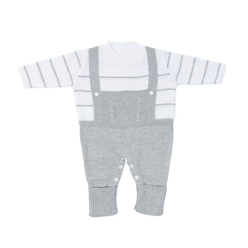Saida de Maternidade Luxo de Tricô Para Menino e Menina Conjunto Maternidade (Cinza)