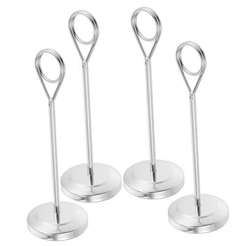 CIYODO Stainless Steel Table Card Holders Set Pcs Number Card Holders for Wedding and Banquets Sleek and Sturdy Cm Silver