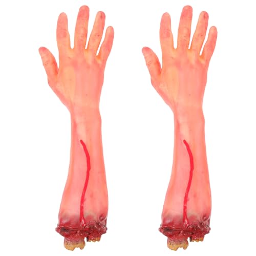 Faux bras cassés sanglants d'Halloween Abaodam - Lot de 2 accessoires de fête