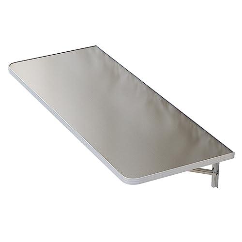 Table murale pliante – Acier inoxydable brossé | Table basse peu encombrante pour balcon, cuisine, chambre à coucher, buanderie | Poste de travail...
