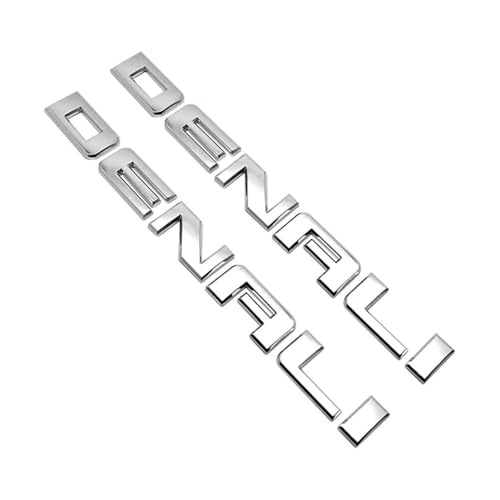 Image of Door Side Left Right Badge Emblem Replacement for 2007-2020 Denali 2PCS (Silver)
