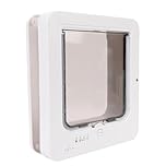 Zerodis Automatic Dog Door Smart Pet Door Dual Entry and Exit Options Cat Automatic Dog Smart Sensing Technology Electronic Cat Flap Collar Activated Pet Access