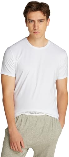Calvin Klein Herren 3er Pack T-Shirts Kurzarm Crew Neck Basic, Weiß (White, White, White), M – Ansicht 3