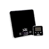 BALANZA JAMAICA 5 KG NEGRO + TEMPORIZADOR Capacidad 5 kg. Graduación 1 g. Informa: Peso; Volumen agua y Volumen leche;. Alta precisión electrónica. Pulsadores táctiles. Función de tara. Base de cristal de seguridad ?temperit?. Visor ?LCD?. 4 dígitos.