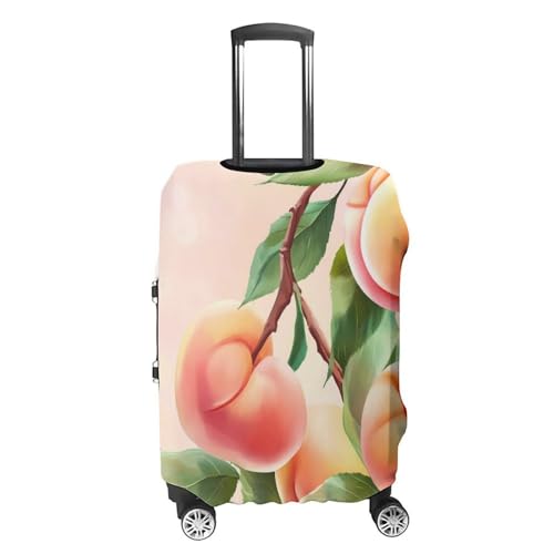 Peach Cute Fruit Travel Luggage Cover Suitcase Protector Baggage Covers for Men Women XL4