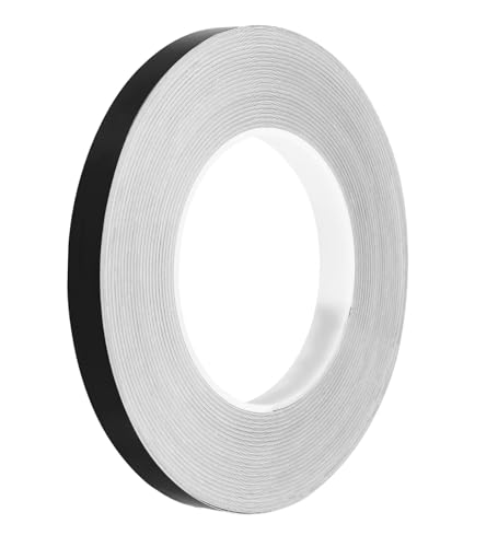 Image of WALLMATE Reflective Tape Outdoor Safety Warning Lighting Sticker Waterproof Tape for Bicycle Bike Car Motorcycle Cycle Decoration (Black Strip, 0.5 In x 45 Mtr (1771 in))