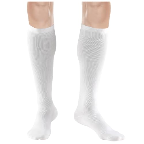 Image of Truform Compression Socks, 15-20 mmHg, Knit Women's Dress Socks, Knee High Over Calf Length
