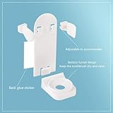 2 Pack Electric Toothbrush Holder Wall Mounted - Adjustable Adhesive Backed Bathroom Organiser Compatible with Oral-B Philips Sonicare - Tooth Brush Holder Stand for Family - Image 5