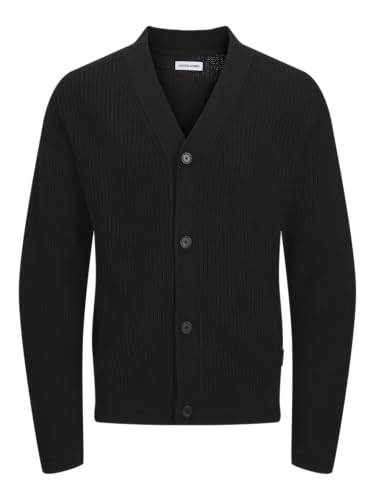 Cárdigan de punto con cuello en v Jjconnor de color liso para hombre casual