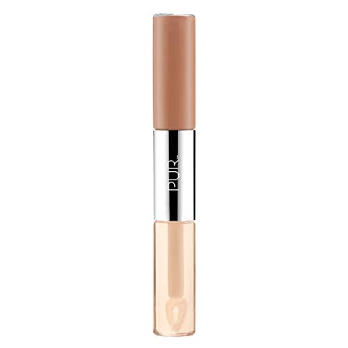 Pür Minerals 4-In-1 Lip Duo - Lip Gloss Matte Lipstick - All Day Lipstick For Long Wear Matte Lip Stain, Liquid Lipstick, & Daily Lip Moisturizing - Cruelty-Free, Vegan Lip Tint - Cream Of The Crop #TOP21