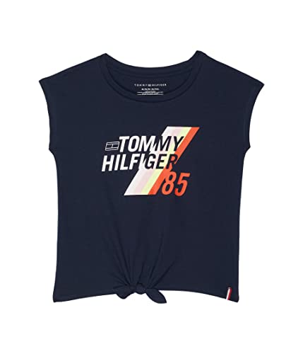 Tommy Hilfiger Girls' Sport Short Sleeve T-Shirt, Crew Neckline, Lightweight & Stretchy