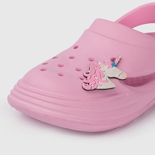Image of toothless Kids Girls Clogs | Lightweight & Waterproof Slip-On Clogs with Backstrap | Anti-Skid Sole | Cute & Comfy Footwear for Indoor & Outdoor Play