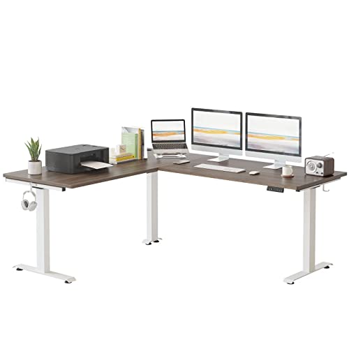 FEZIBO Bureau Assis Debout Angle Électrique - 190 * 160