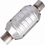 UMIUP 2.5'' Inlet/Outlet Catalytic Converter Universal High Flow Front Catalytic Converter Direct Fit Cat Converter with Heat Shield & O2 Port Catalytic Convert (EPA Compliant)